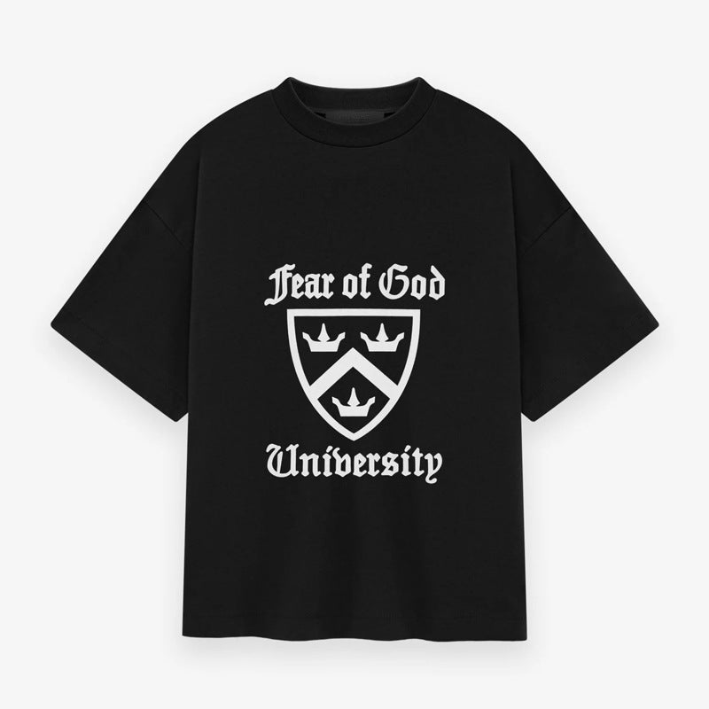 FOG Essentials Holiday Heavyweight Crewneck T-Shirt – Meteorite Black