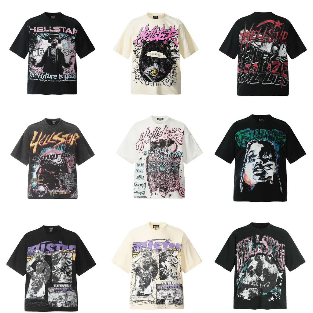 HELLSTAR Vintage Graphic Print Oversized Tee – Unisex Streetwear