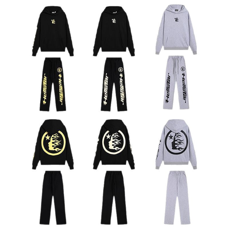 Hell Star Heavyweight Terry Tracksuit – Black Yellow, Black White & Grey Black