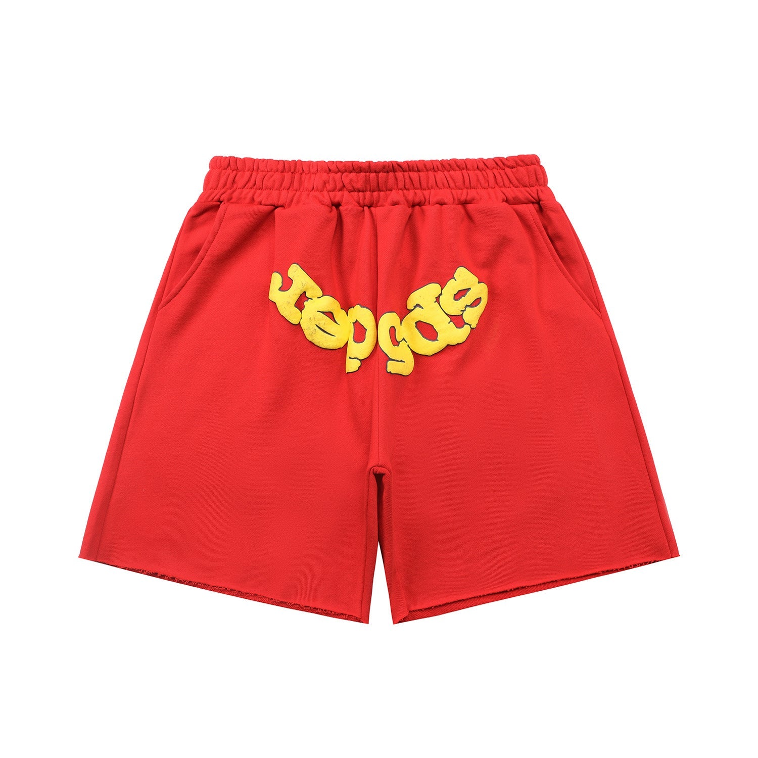 Sp5der 555555 Spider Web Bubble Letter Shorts