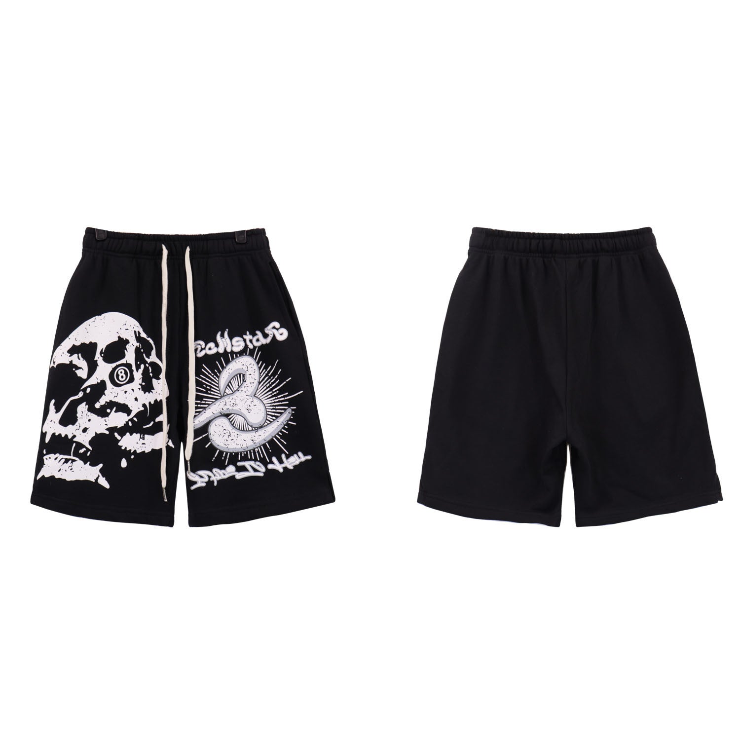 Hellstar Series Terry Fleece Drawstring Shorts – Unisex