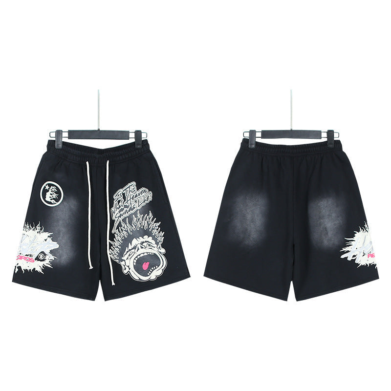 Hellstar Series Terry Fleece Drawstring Shorts – Unisex