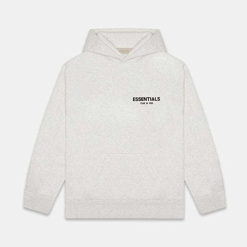FOG Essentials Front & Back Flocked Logo Pullover Hoodie – 2022SS Unisex American Streetwear