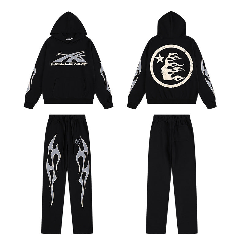 Hell Star Heavyweight Terry Tracksuit – Black