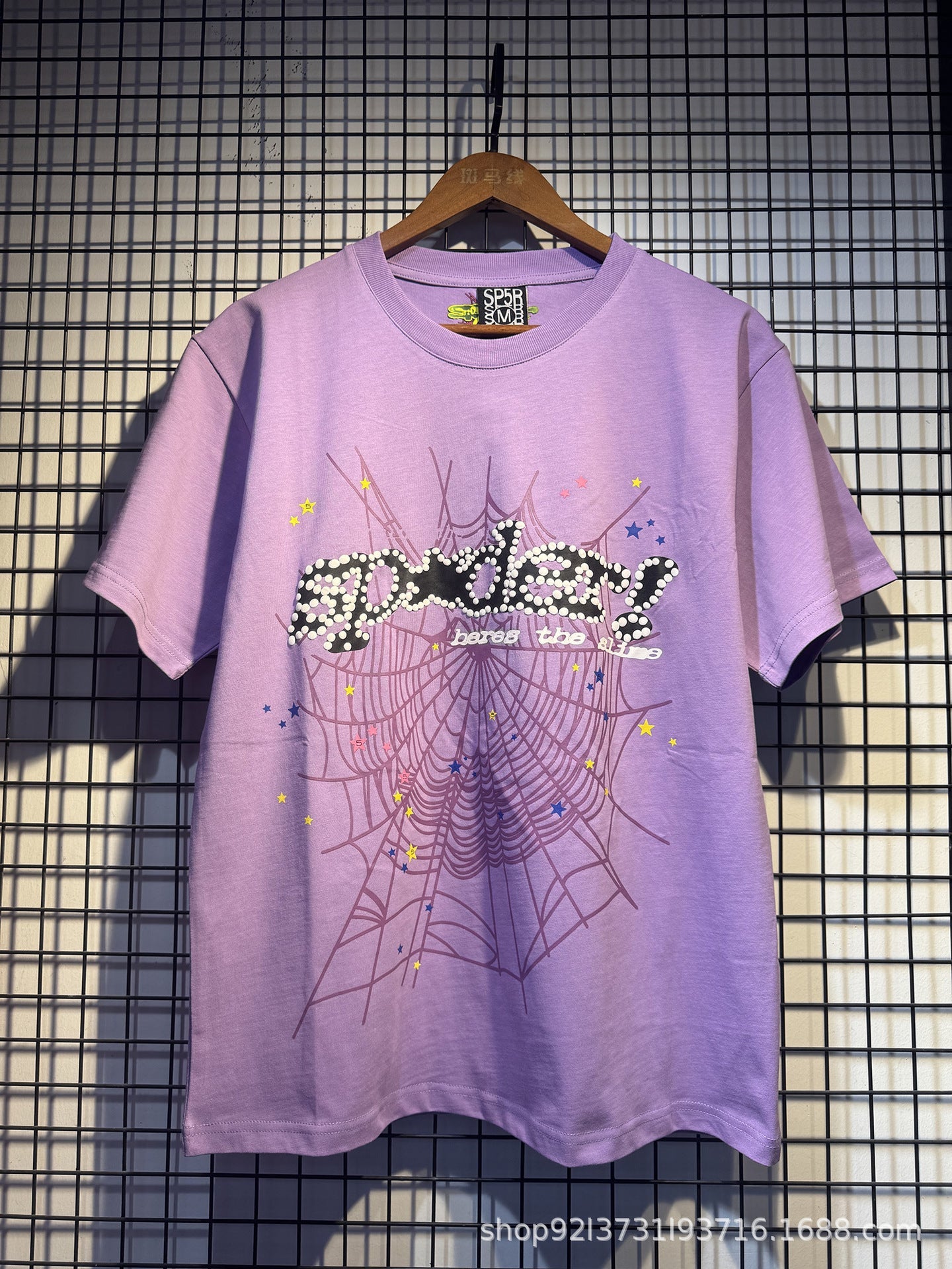 Sp5der Spider Web Bubble Letter Graphic Tee