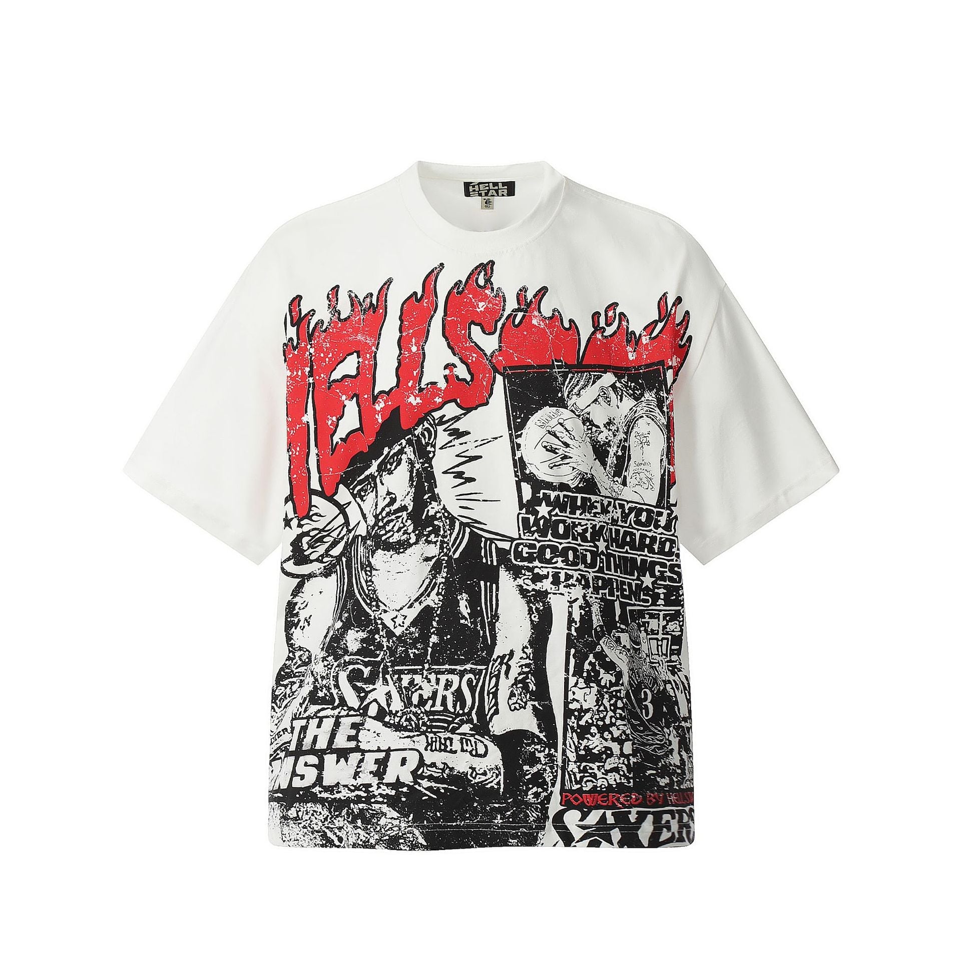 Vintage Washed Distressed Graphic Tee – Oversized Unisex Short Sleeve T-Shirt