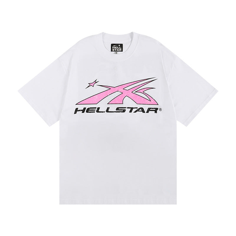 HELLSTAR Hip-Hop Graphic Letter Print Streetwear Oversized Cotton Tee