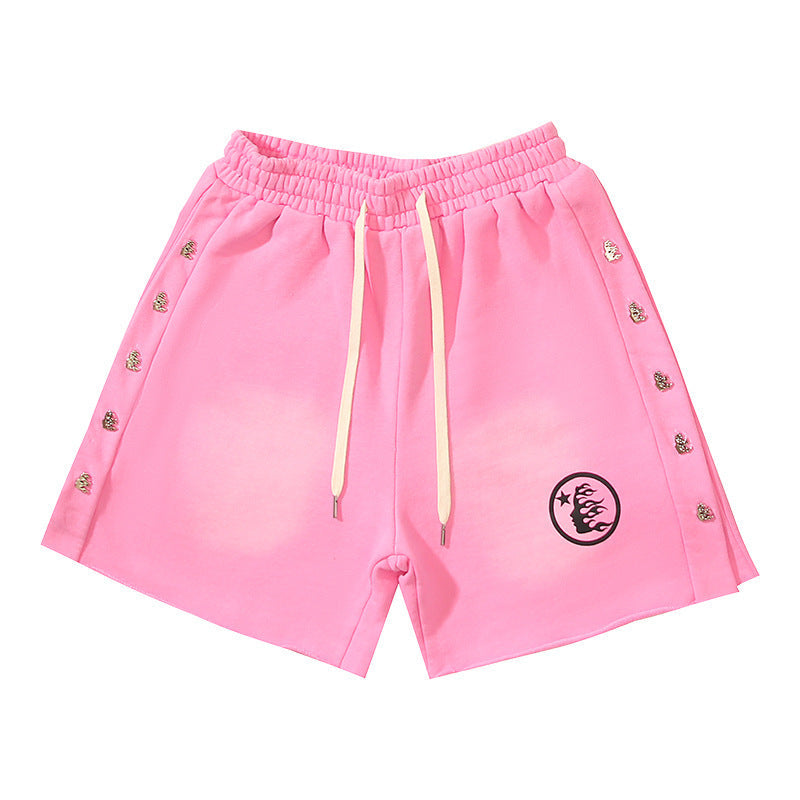 Hellstar Series Terry Fleece Drawstring Shorts – Unisex