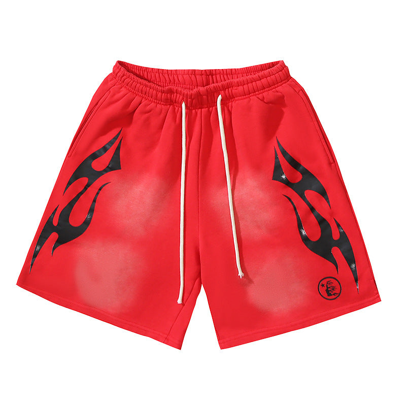 Hellstar NFC Washed Distressed Relaxed Shorts