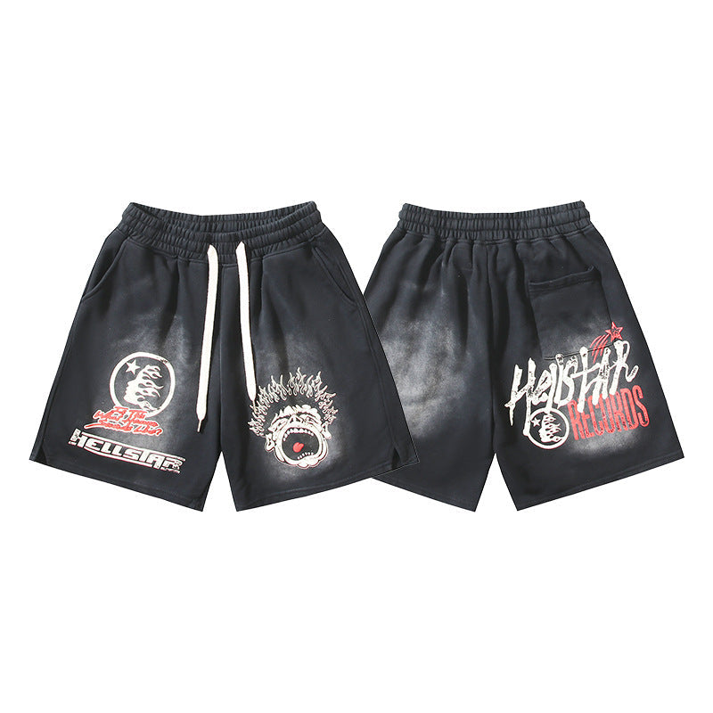 Hellstar Series Terry Fleece Drawstring Shorts – Unisex