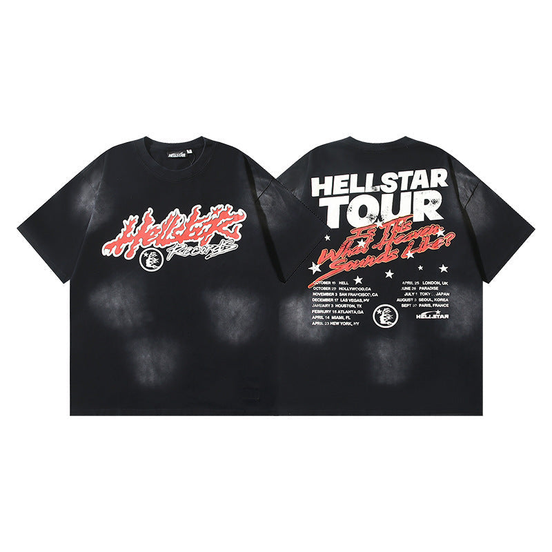 Hellstar Washed Graphic Oversized Tee – Unisex