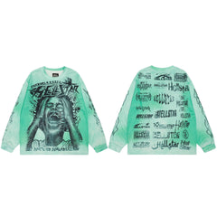 Hellstar Long Sleeve Graphic Sweatshirt – Fall/Winter Unisex American Streetwear