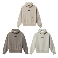 FOG Essentials Heavyweight Metallic Heat Transfer Pullover Hoodie – Spring 2025 American Streetwear