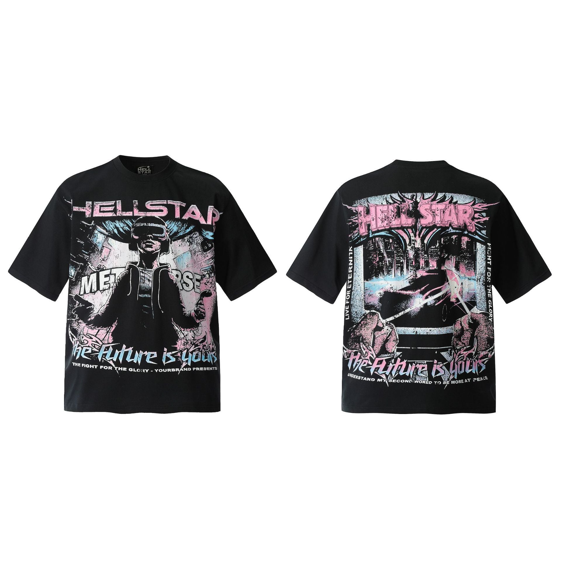 HELLSTAR Vintage Graphic Print Oversized Tee – Unisex Streetwear