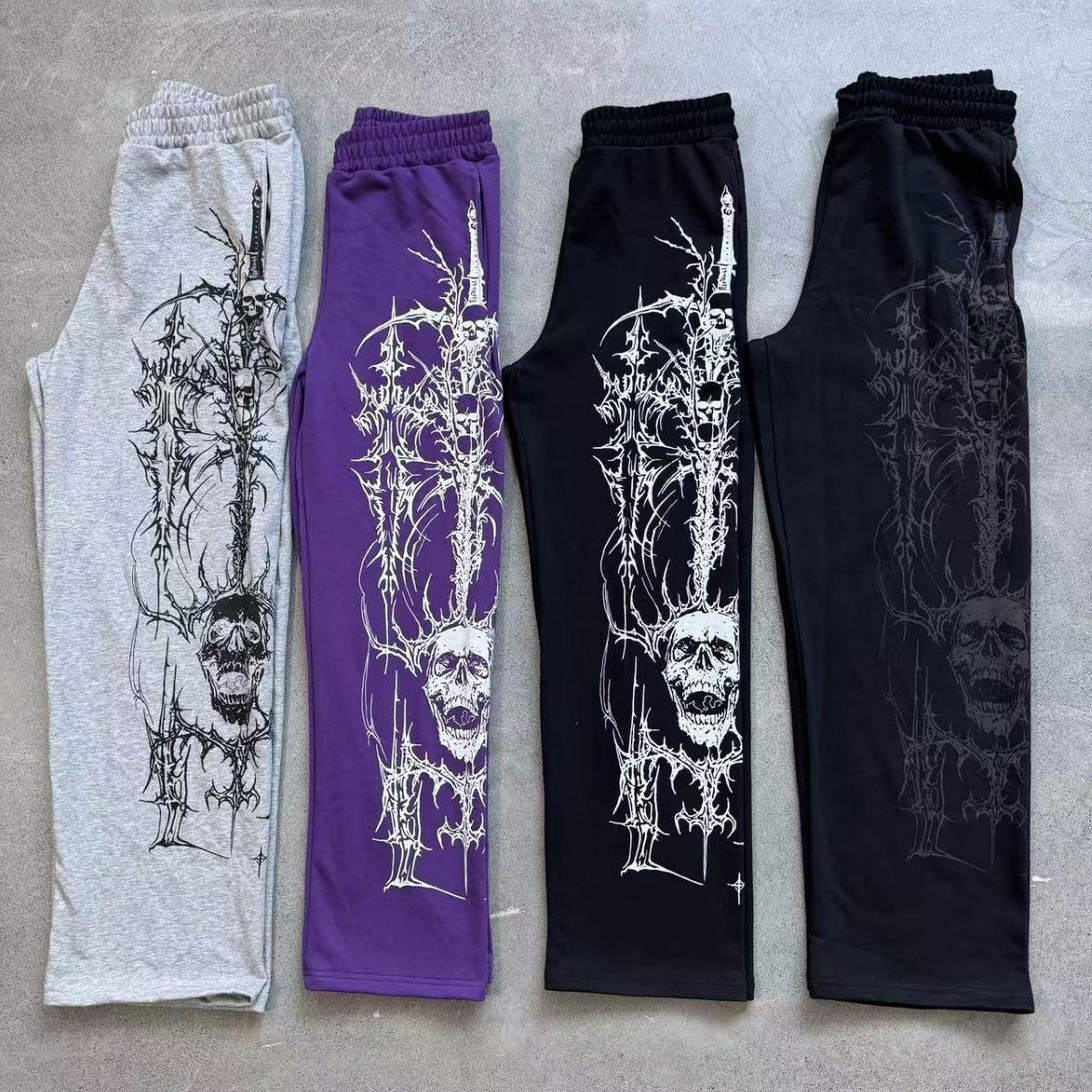 YOUNGLA Floral Graphic Sweatpants – Men's Oversized Streetwear Joggers