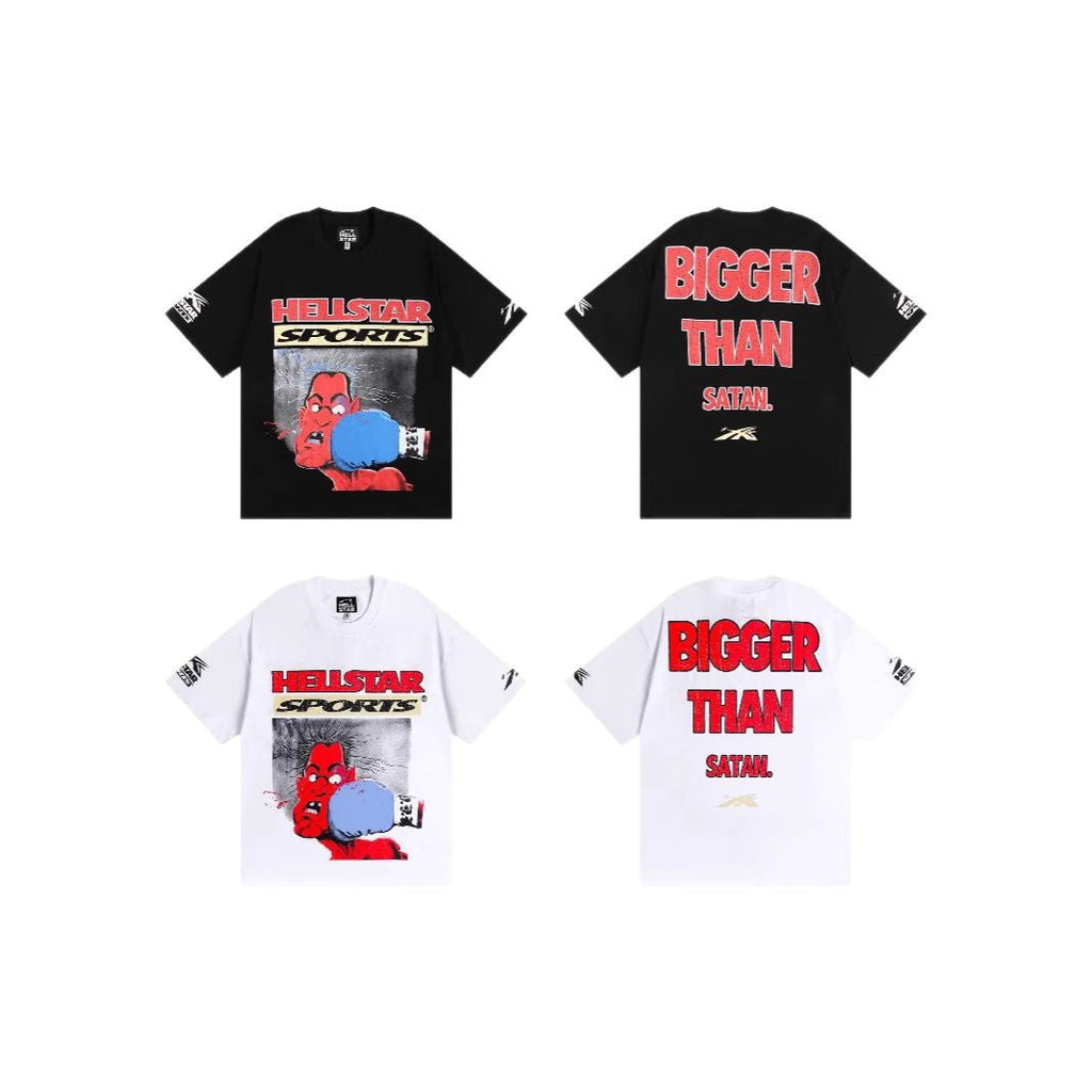 HELLSTAR Hip-Hop Graphic Letter Print Streetwear Oversized Cotton Tee