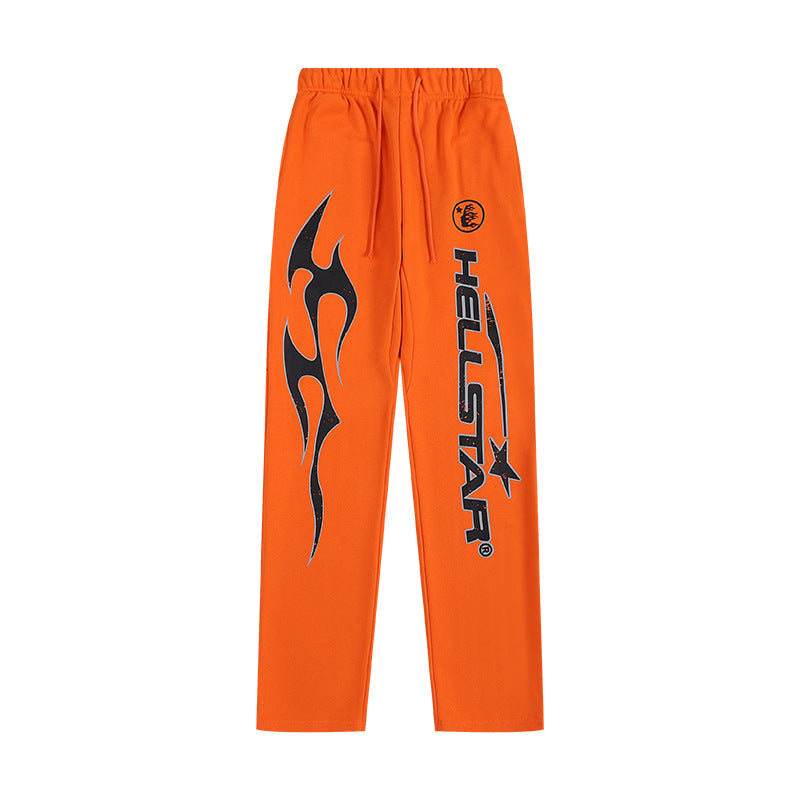 HELLSTAR 25SS American Streetwear Heavyweight Terry Graphic Hoodie & Sweatpants Set