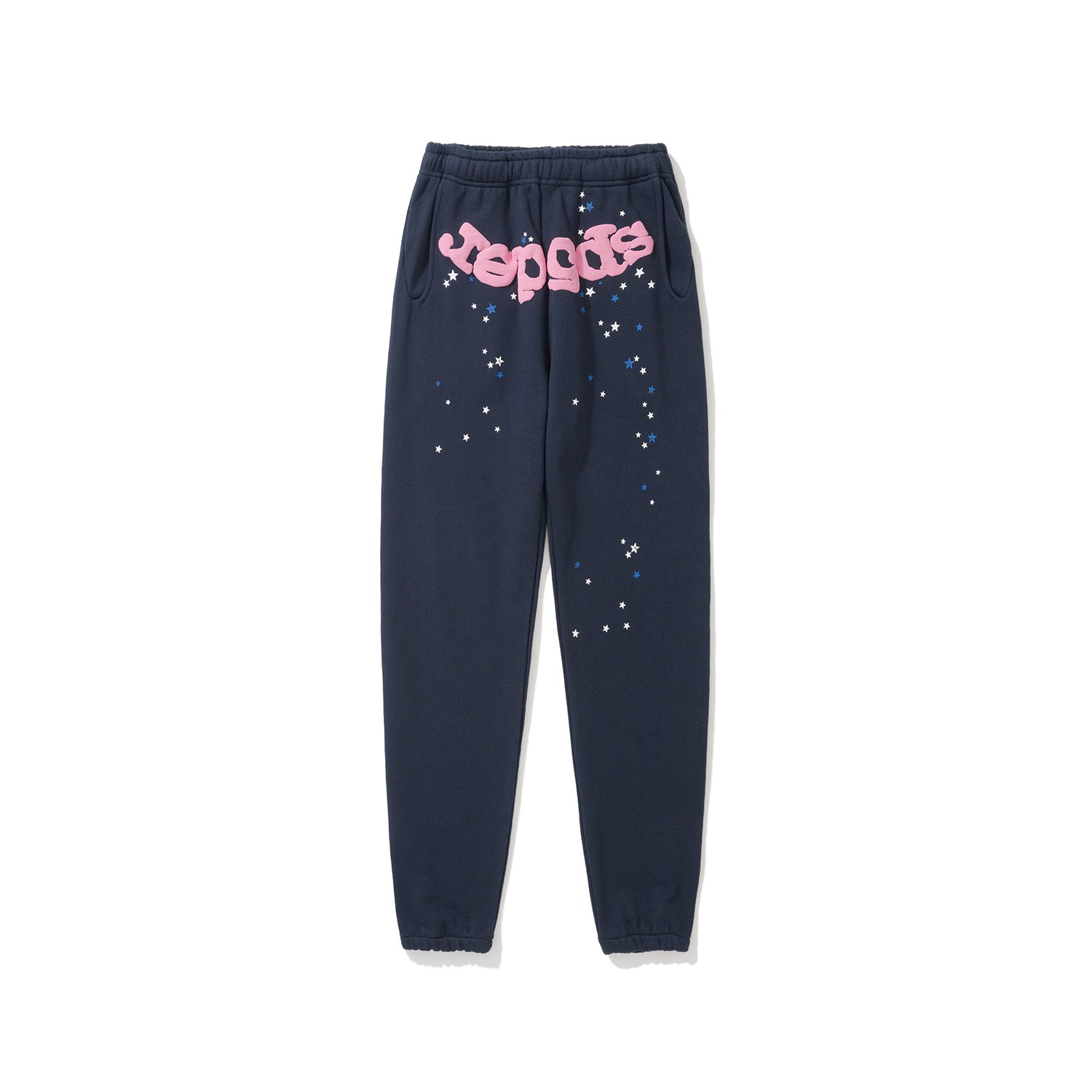 Sp5der 555555 Rhinestone Bubble Letter Spider Web Hoodie & Sweatpants