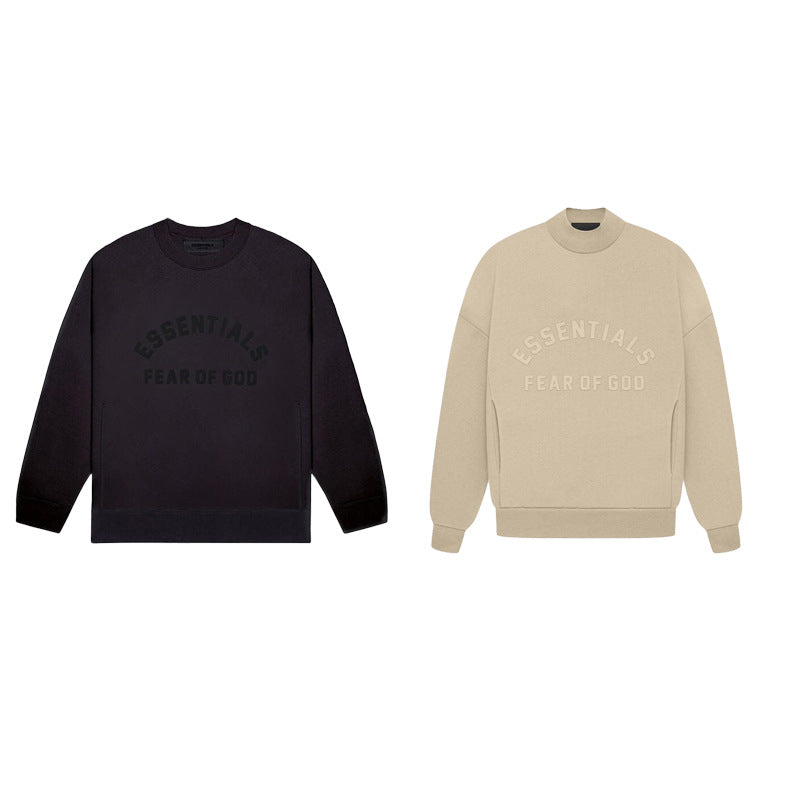 FOG Essentials Silicone Print Crewneck Long Sleeve T-Shirt – 2023SS Vintage American Streetwear