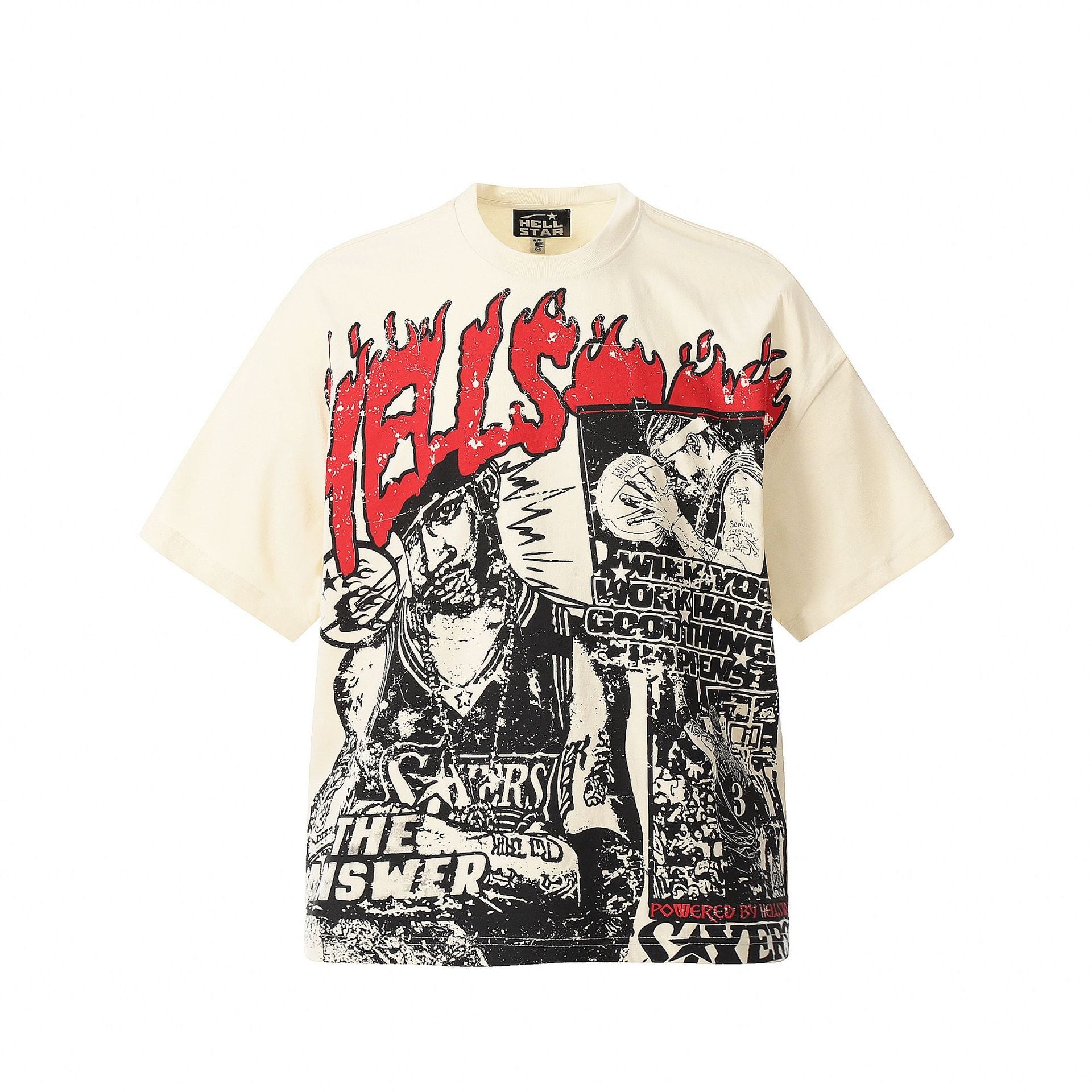 Vintage Washed Distressed Graphic Tee – Oversized Unisex Short Sleeve T-Shirt