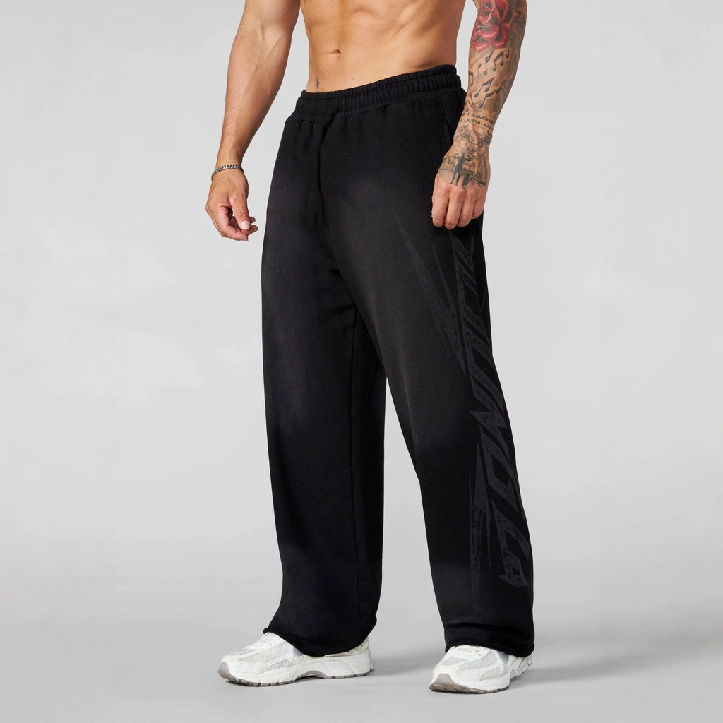YOUNGLA Men's Graphic Training Joggers – Muscle Fit Workout Pants