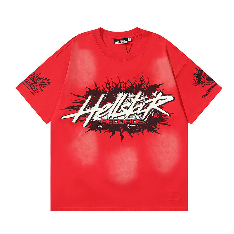 HELLSTAR Washed Vintage Graphic Tee — Unisex Oversized Streetwear