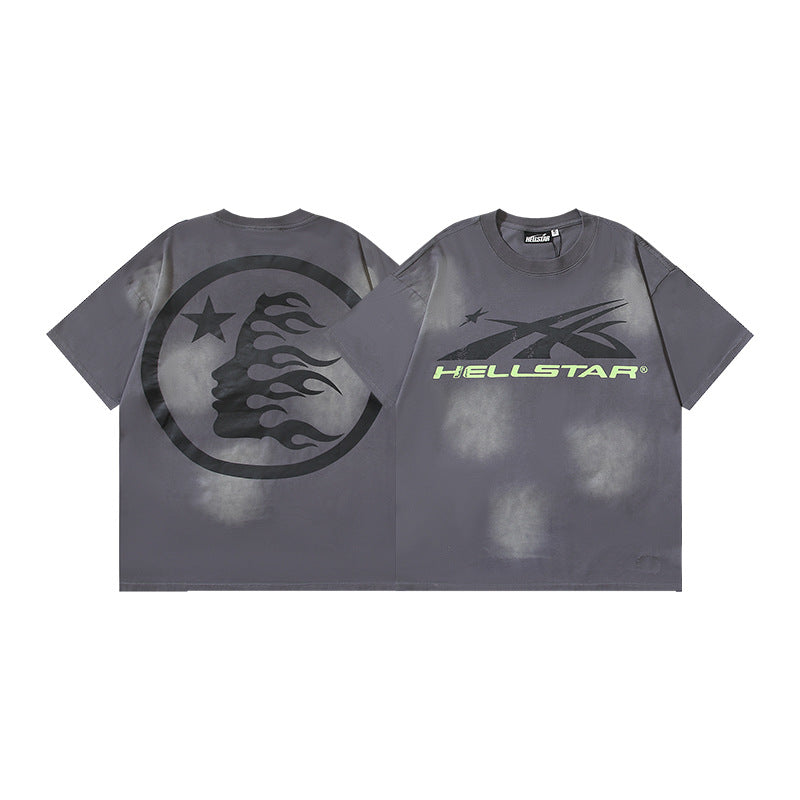 Vintage Washed Oversized Graphic Tee – Unisex American Streetwear