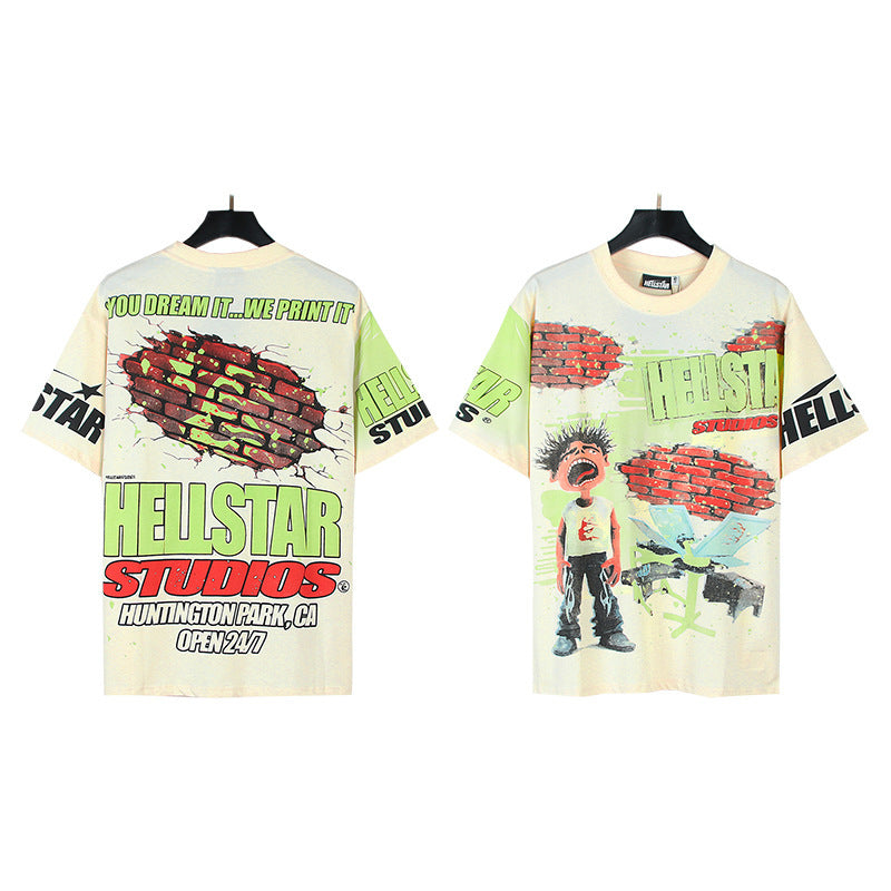Hellstar Oversized Cotton Streetwear Tee – Unisex