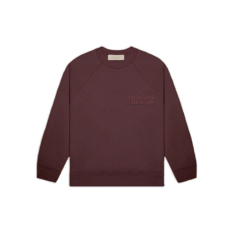 FOG Essentials Silicone Print Fleece Crewneck Sweatshirt – 23SS American Streetwear
