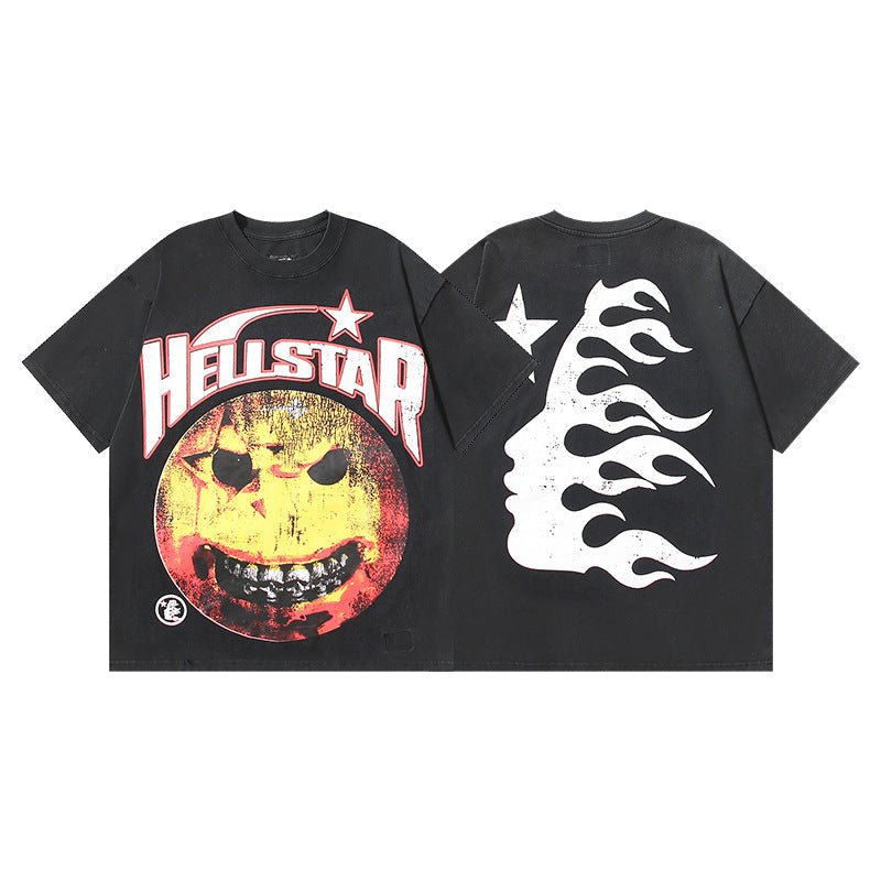 Vintage Washed Oversized Graphic Tee – Unisex American Streetwear