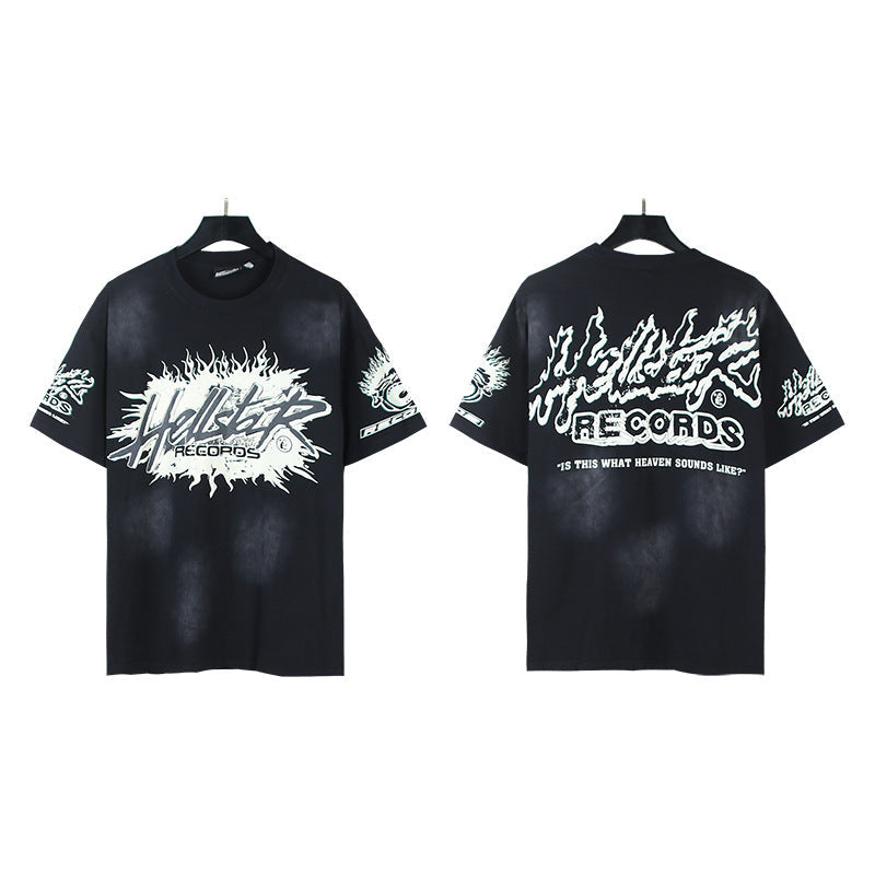 Vintage Washed Oversized Graphic Tee – Unisex American Streetwear