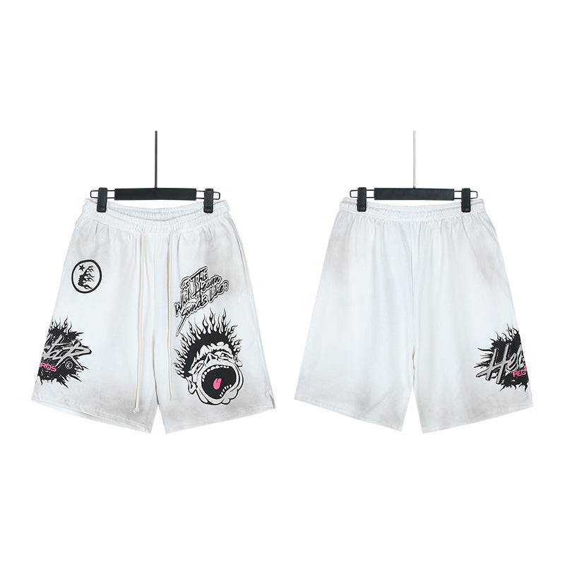Hellstar Series Terry Fleece Drawstring Shorts – Unisex