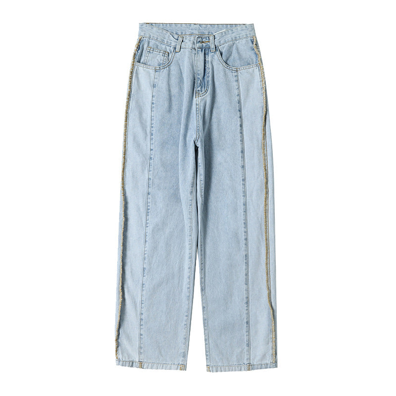 Men Jeans Retro Baggy Straight Trousers