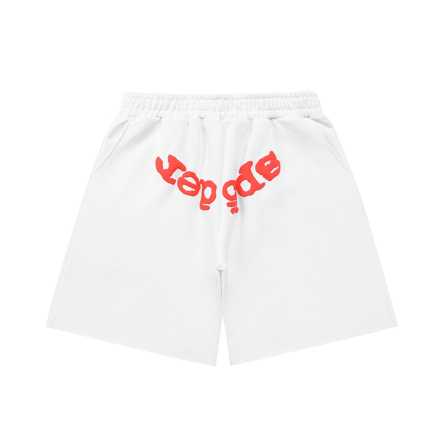 Sp5der 555555 Spider Web Bubble Letter Shorts