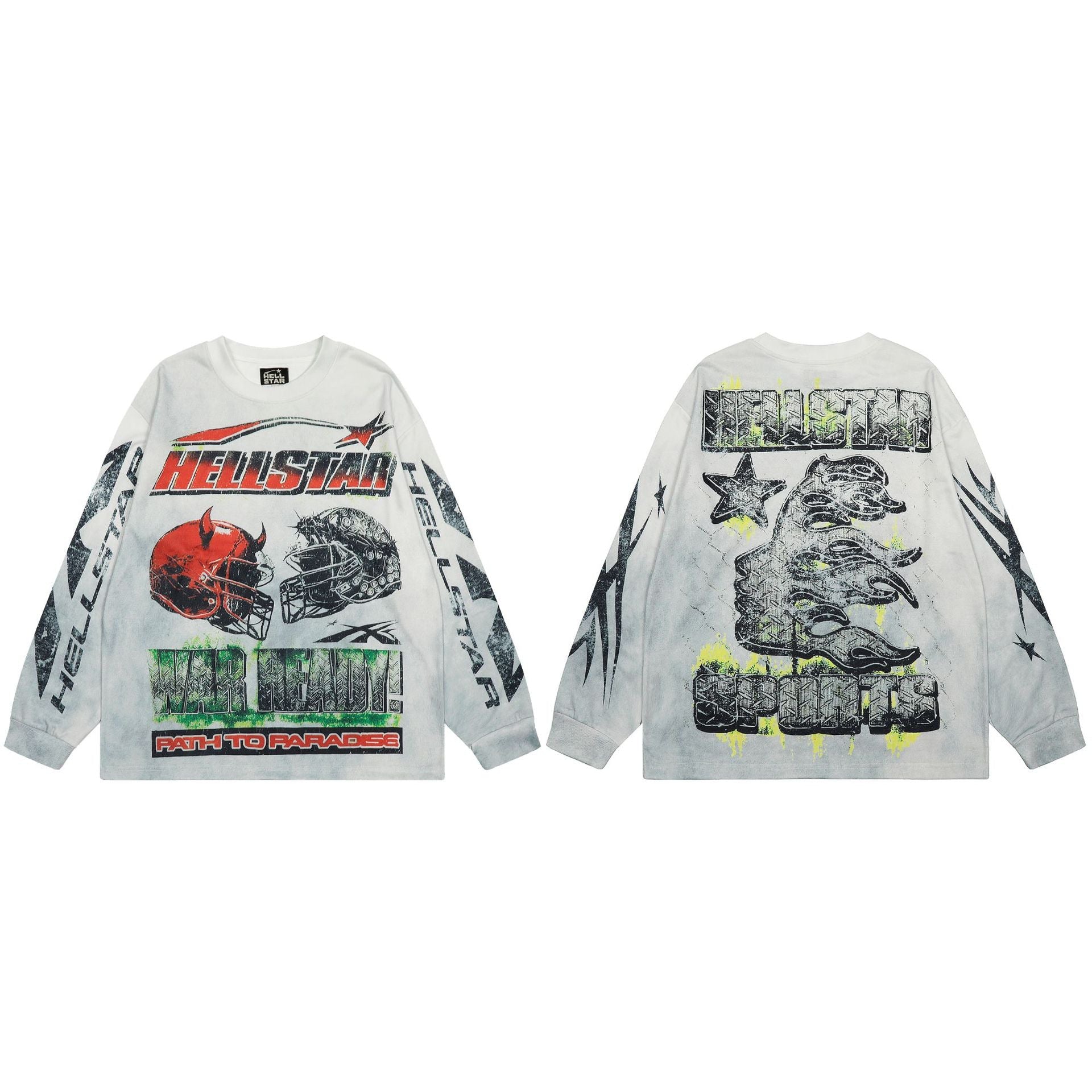 Hellstar Long Sleeve Graphic Sweatshirt – Fall/Winter Unisex American Streetwear