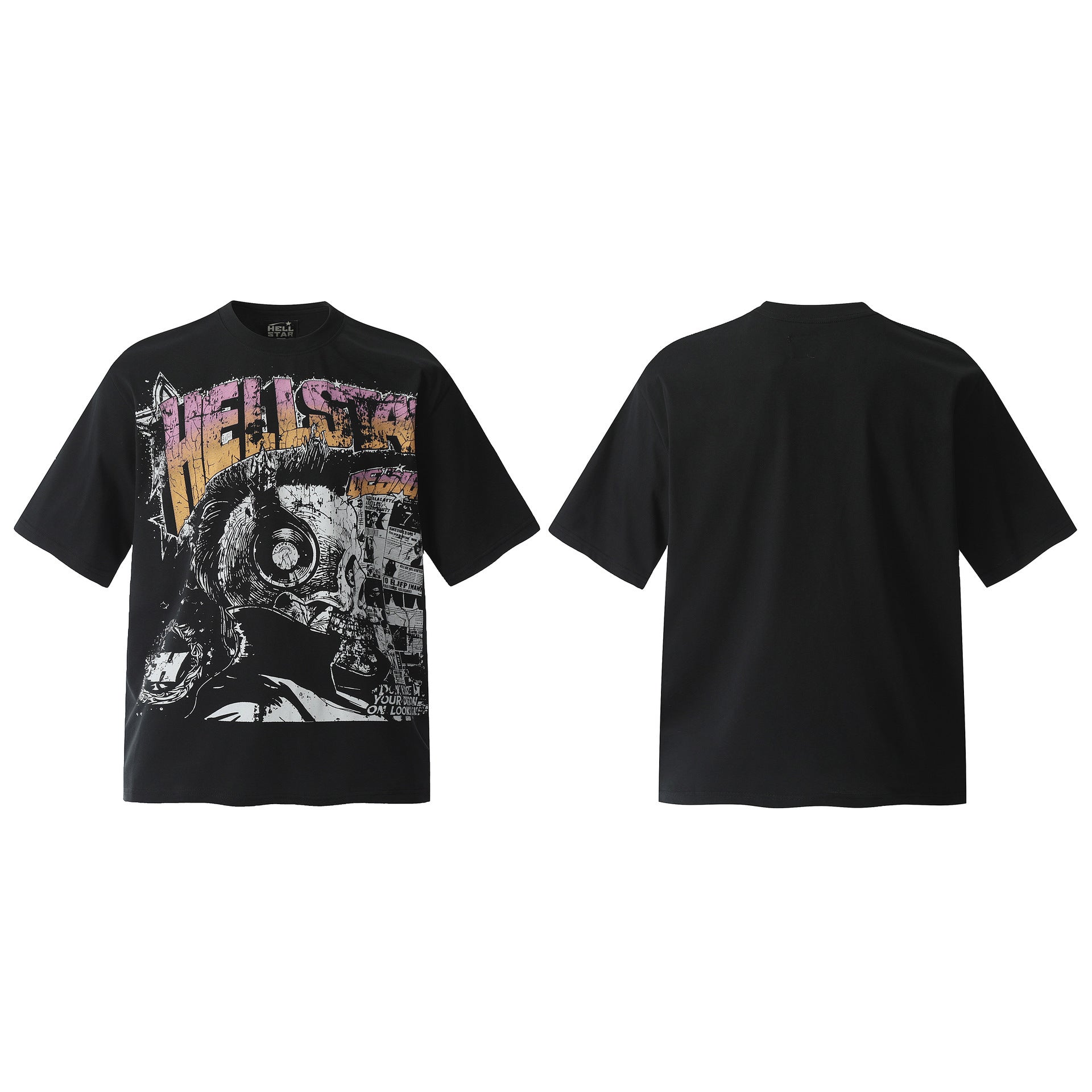 HELLSTAR Vintage Graphic Print Oversized Tee – Unisex Streetwear