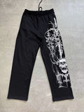 YOUNGLA Floral Graphic Sweatpants – Men's Oversized Streetwear Joggers
