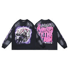 Hellstar Streetwear Oversized Long Sleeve Tee – Unisex