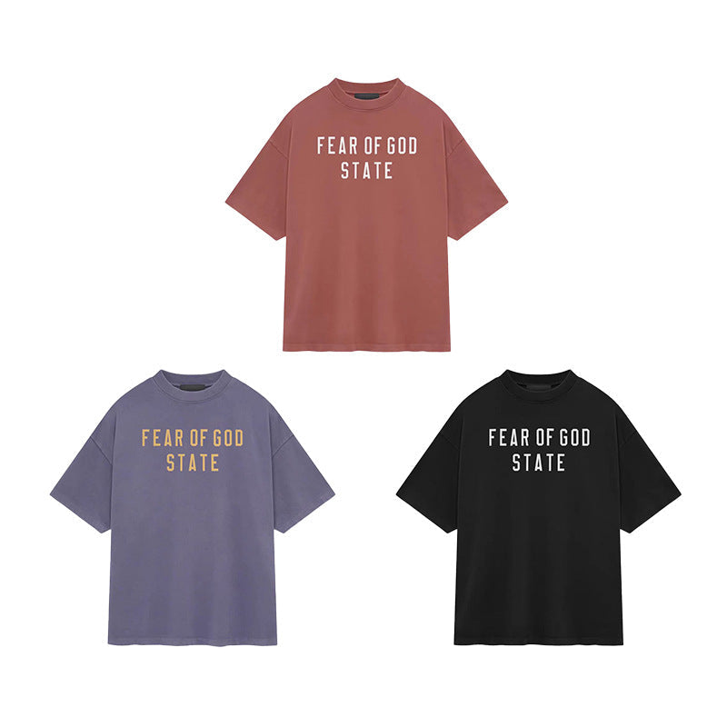 FOG Essentials Homecoming Letter Print Heavyweight Crewneck T-Shirt – 2024 Fall/Winter