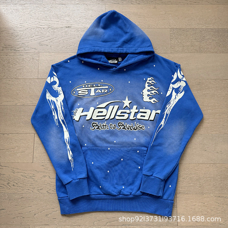HELLSTAR NFC Washed Vintage Oversized Hoodie — Unisex Streetwear