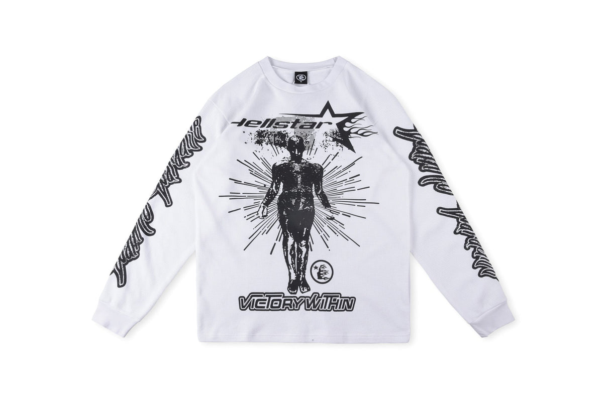 2025 Hellstar Streetwear Hip-Hop Long Sleeve Tee – Unisex