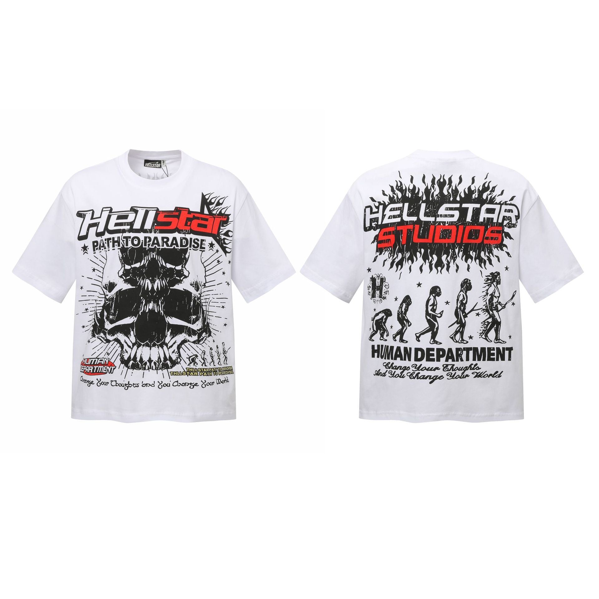 HELL Vintage Washed Graphic Tee – Oversized Unisex Short Sleeve T-Shirt