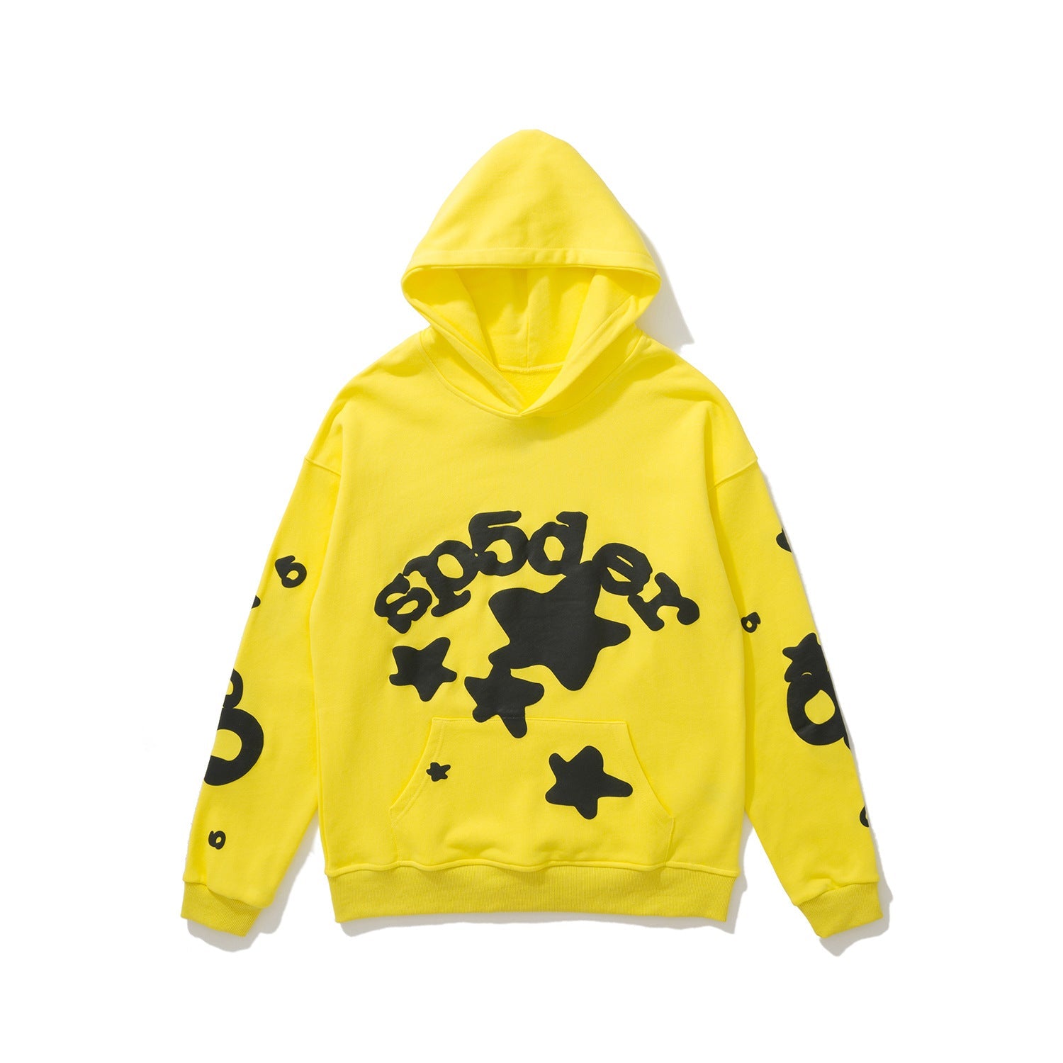 Sp5der 555555 Rhinestone Bubble Letter Spider Web Hoodie & Sweatpants