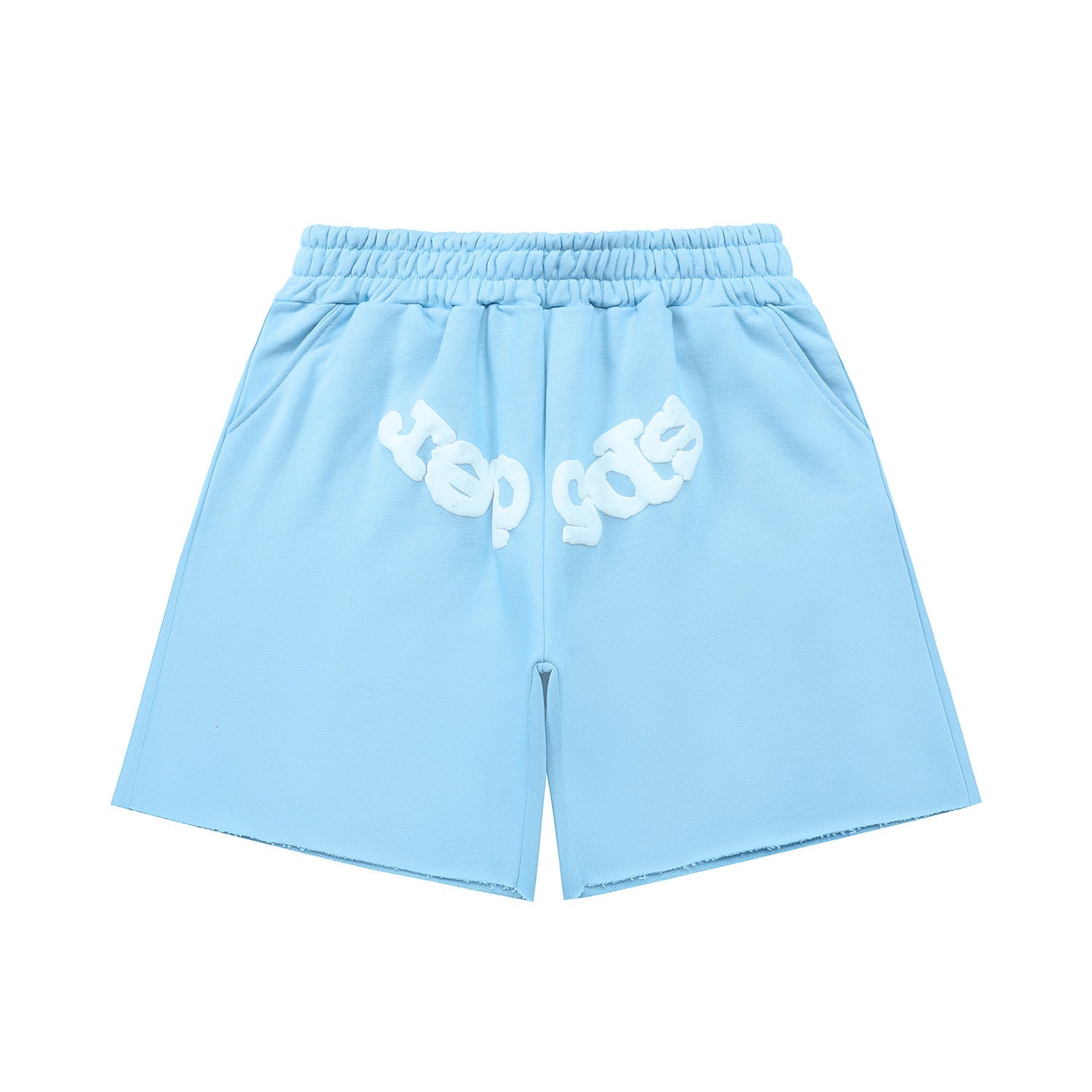 Sp5der 555555 Spider Web Bubble Letter Shorts