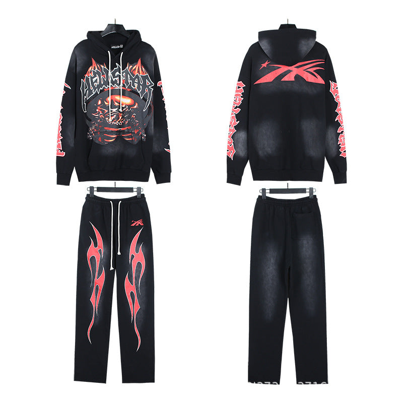 HELLSTAR NFC Washed Vintage Oversized Hoodie — Unisex Streetwear