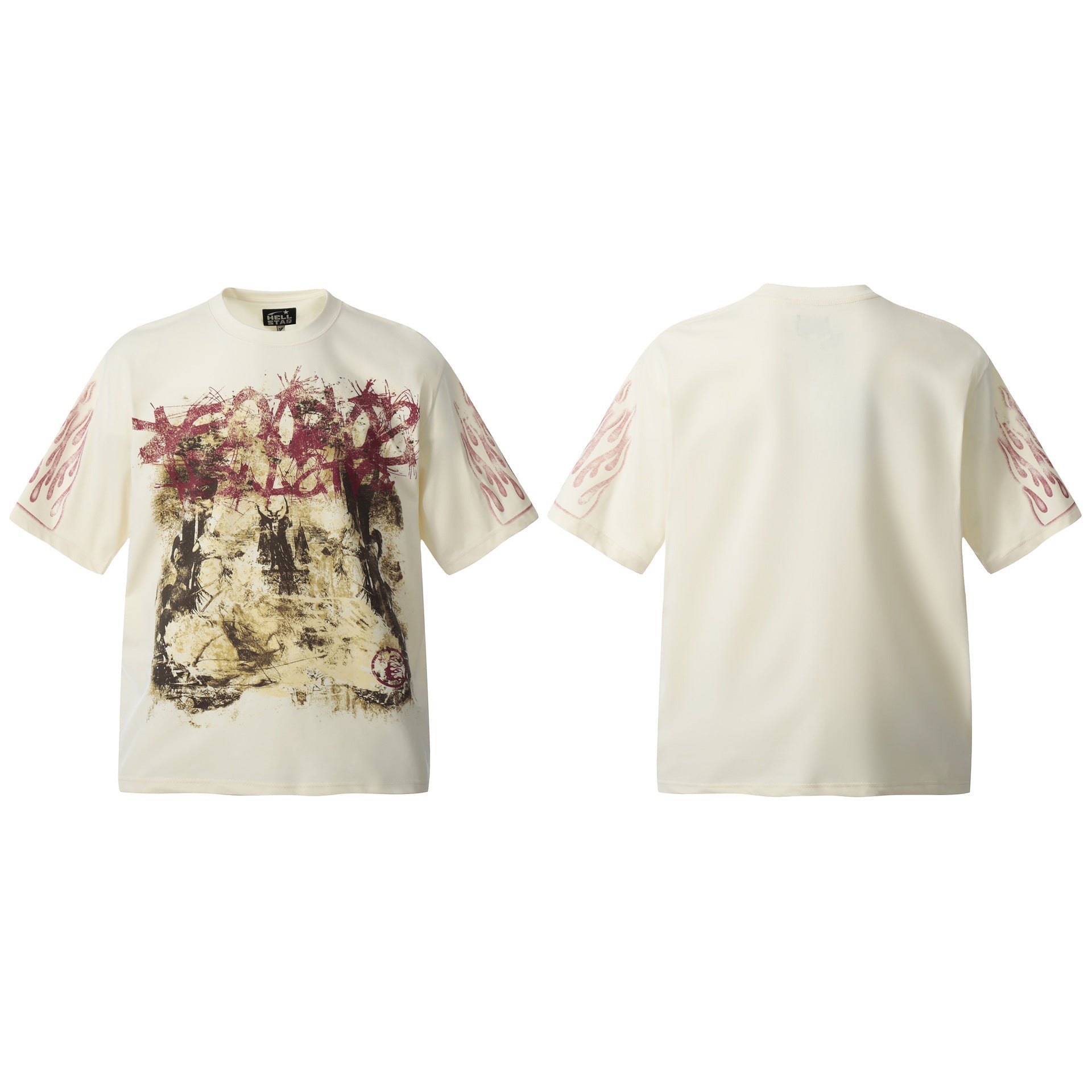 HELLSTAR Vintage Graphic Print Oversized Tee – Unisex Streetwear