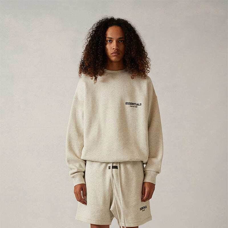 FOG Essentials Flocked Logo Crewneck Sweatshirt – 2022SS American Streetwear