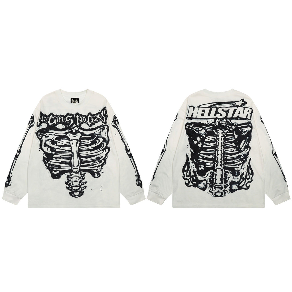 Hellstar Long Sleeve Graphic Sweatshirt – Fall/Winter Unisex American Streetwear