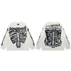 Hellstar Long Sleeve Graphic Sweatshirt – Fall/Winter Unisex American Streetwear