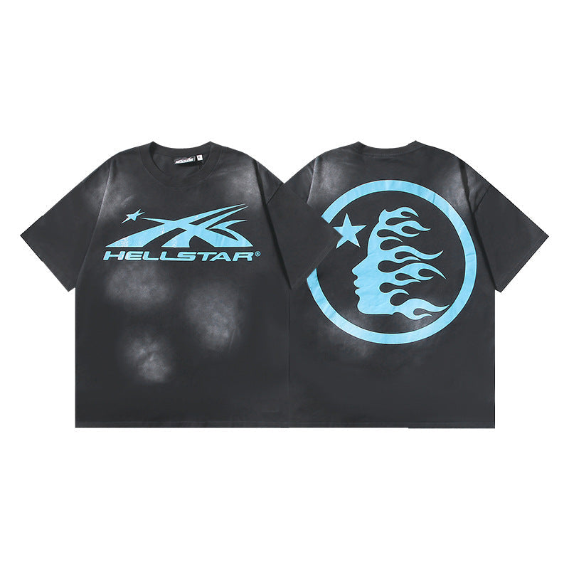 Vintage Washed Oversized Graphic Tee – Unisex American Streetwear